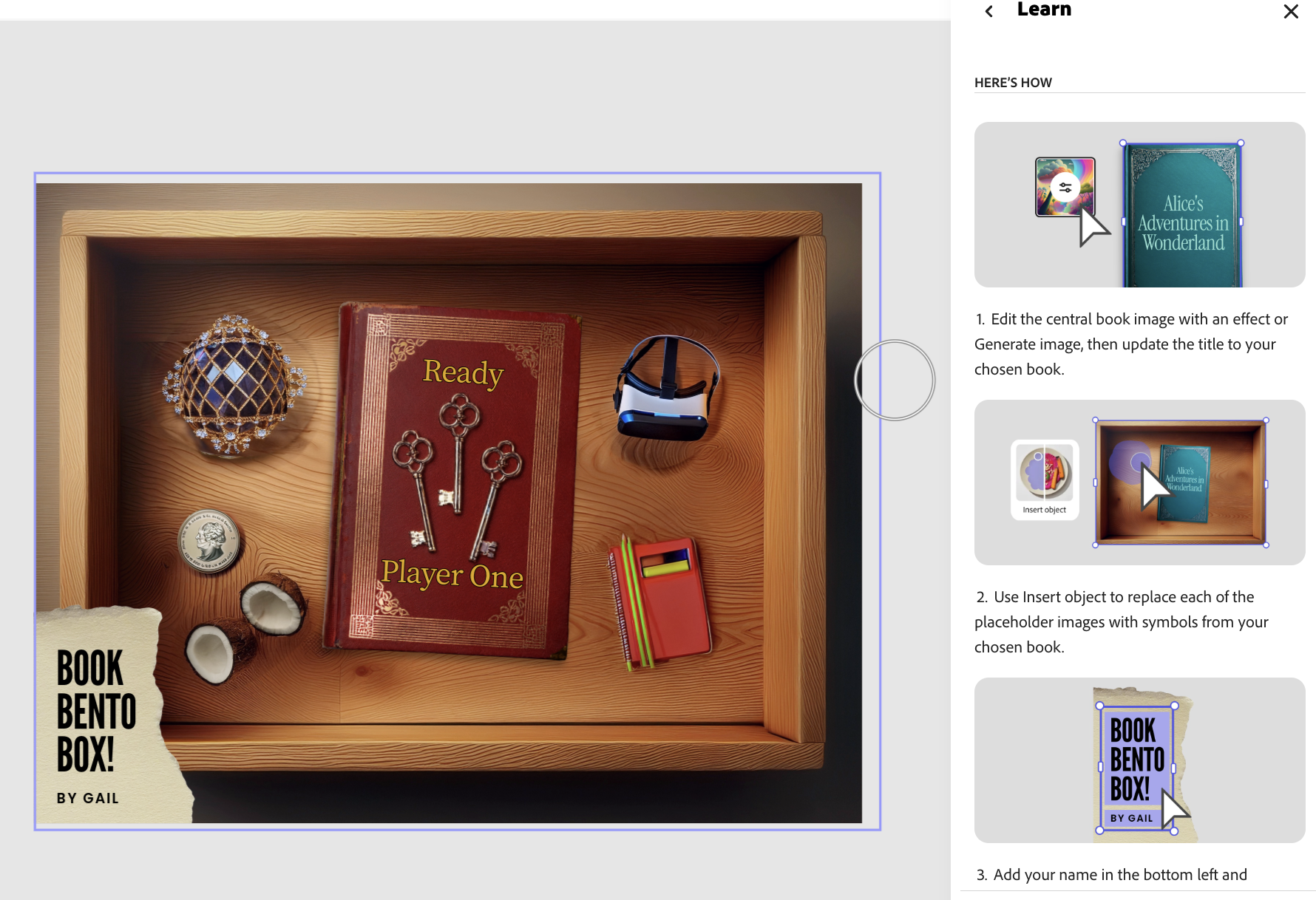 I'm currently working on the October Creative Challenge, the Book Bento Box. You can see the instructions on the left!