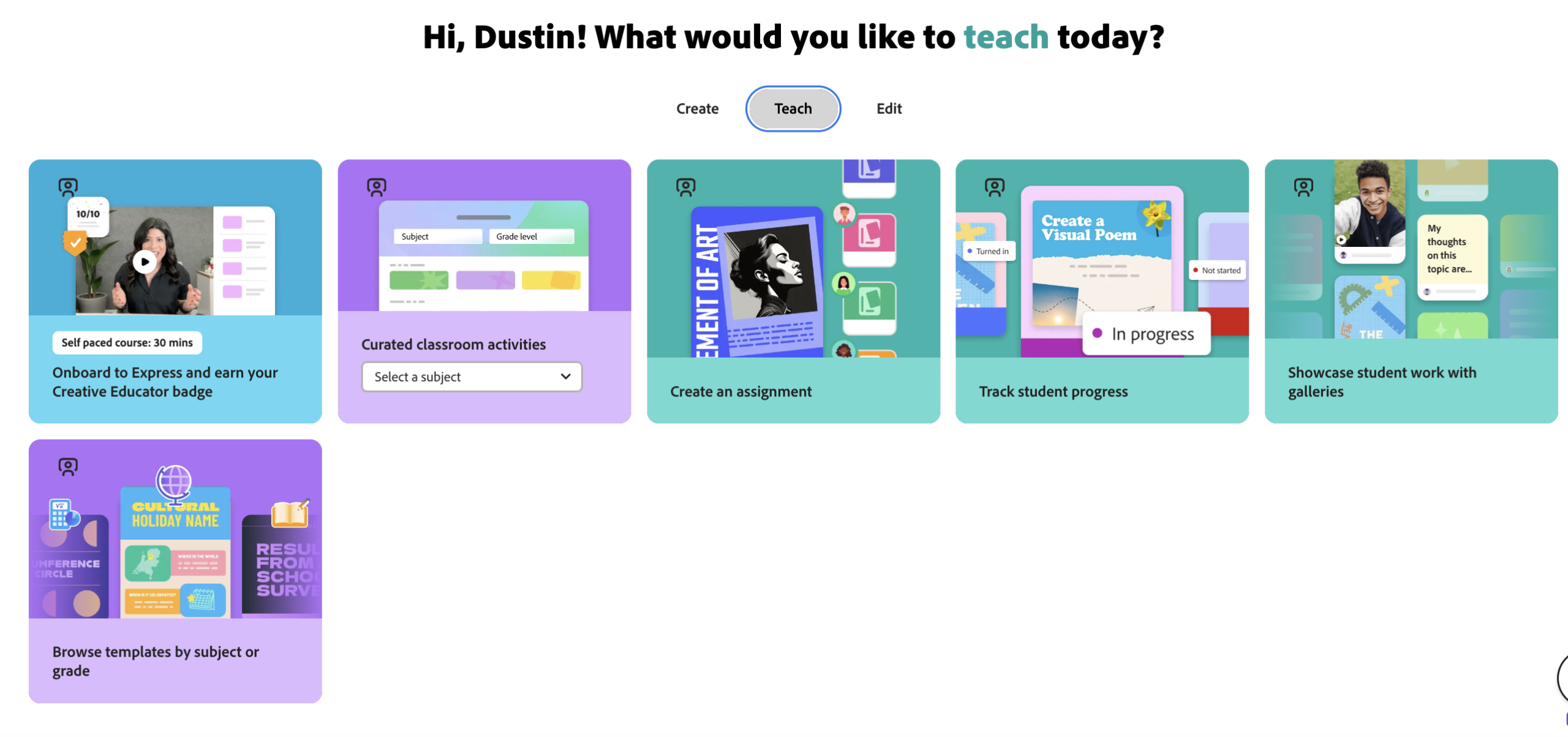 New to Adobe?  Take the 30-minute onboarding course on your dashboard!