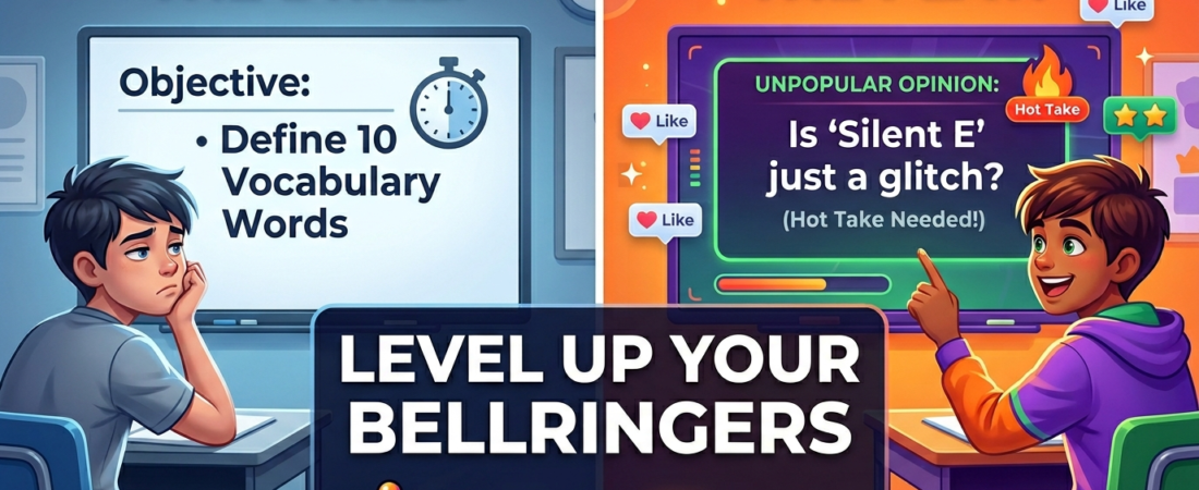 Stop the Scroll! How to Hijack Social Media Hooks to Level Up Bellringers and Exit Tickets!